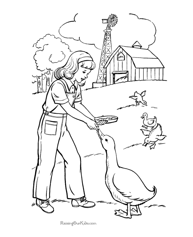 Farm Coloring Picture for Kid