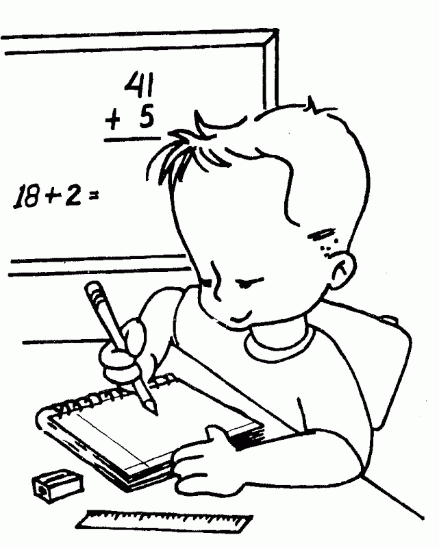 Kids learning addition - free coloring pages | Coloring Pages