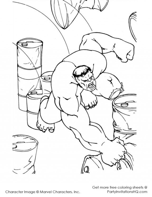 Incredible Hulk Coloring Page Sheet Printable Coloring Sheet 