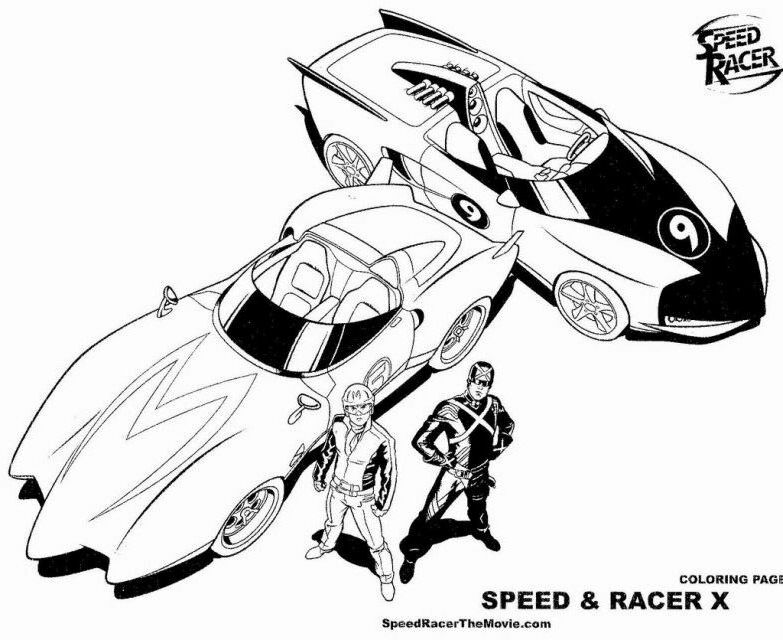 Free printable coloring pages Speed Racer | coloring pages