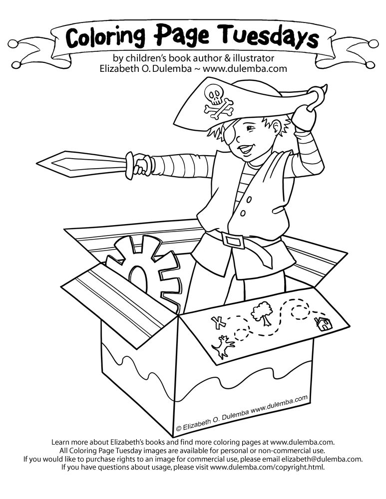 dulemba: Coloring Page Tuesday - Pirate time!