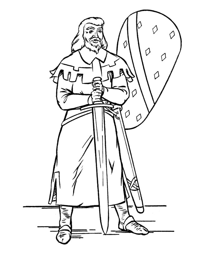 medieval king Colouring Pages