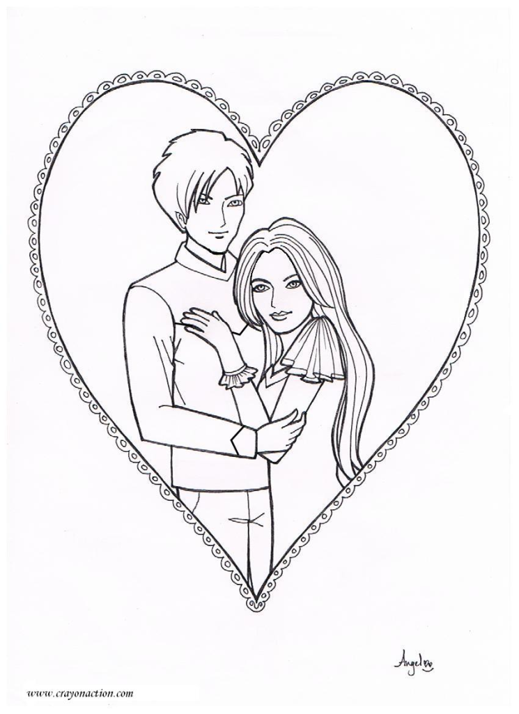 Prince and Princess Coloring Page | Crayon Action Coloring Pages