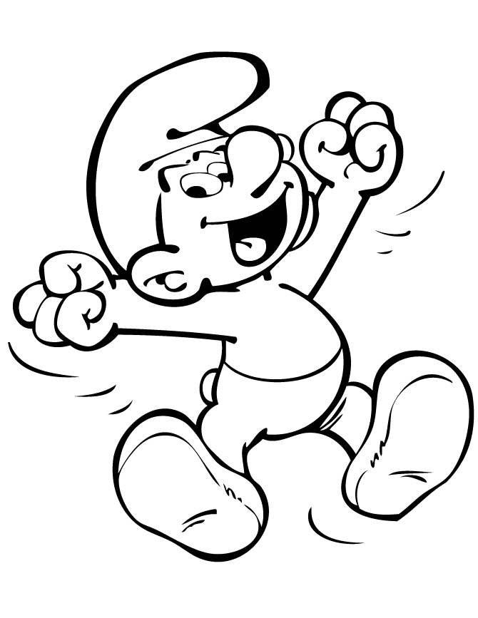 CUTE BABY SMURF Colouring Pages