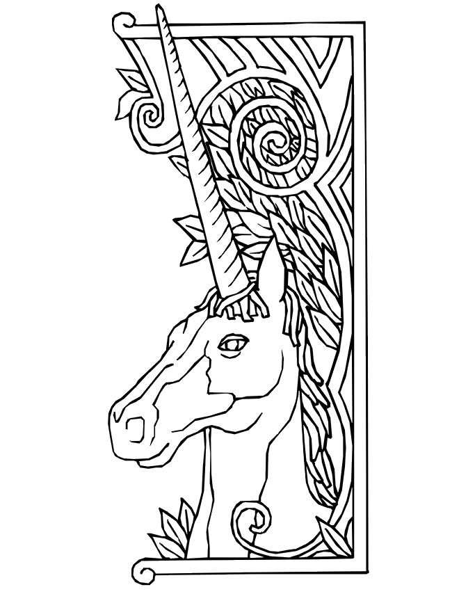Unicorn coloring pages | It's a Draw