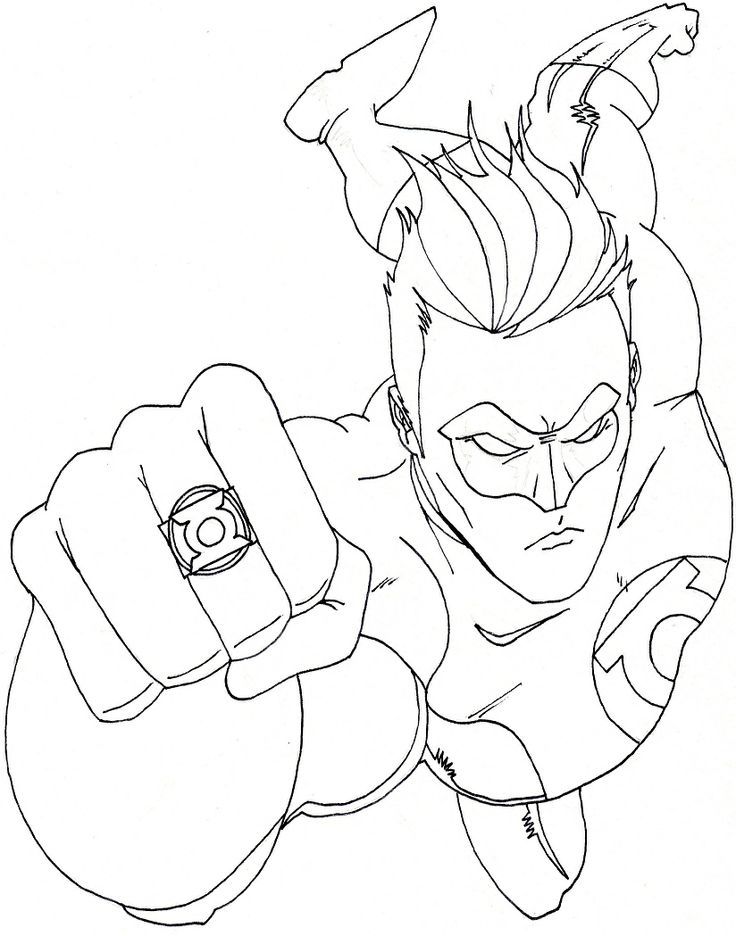 Superhero Coloring Pages | Traceable