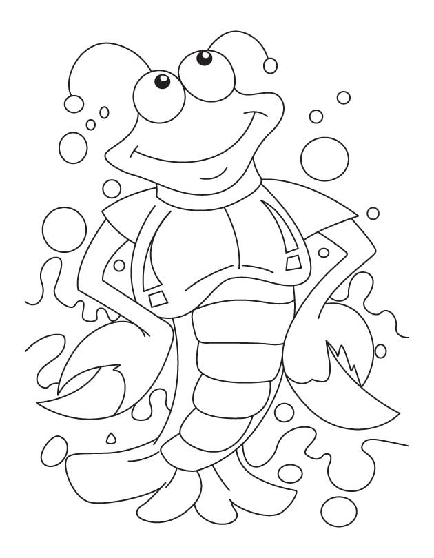 Gentle lobster coloring pages, Kids Coloring pages, Free Printable 