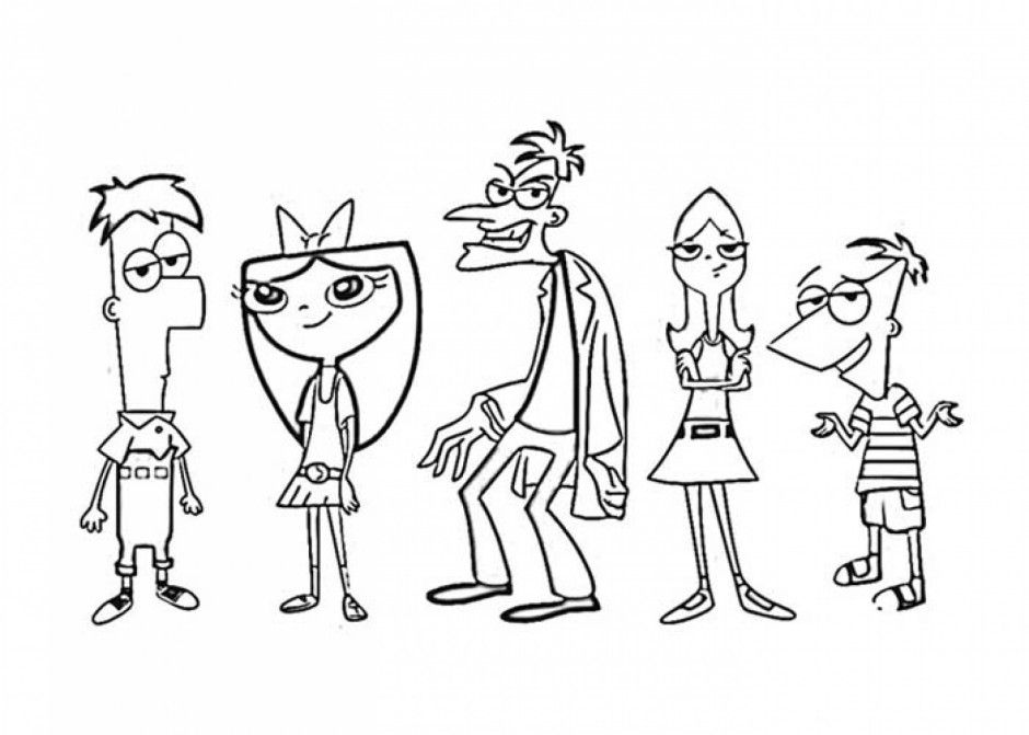 Disney Phineas And Ferb Printable Coloring Pages 2 Disney 163714 