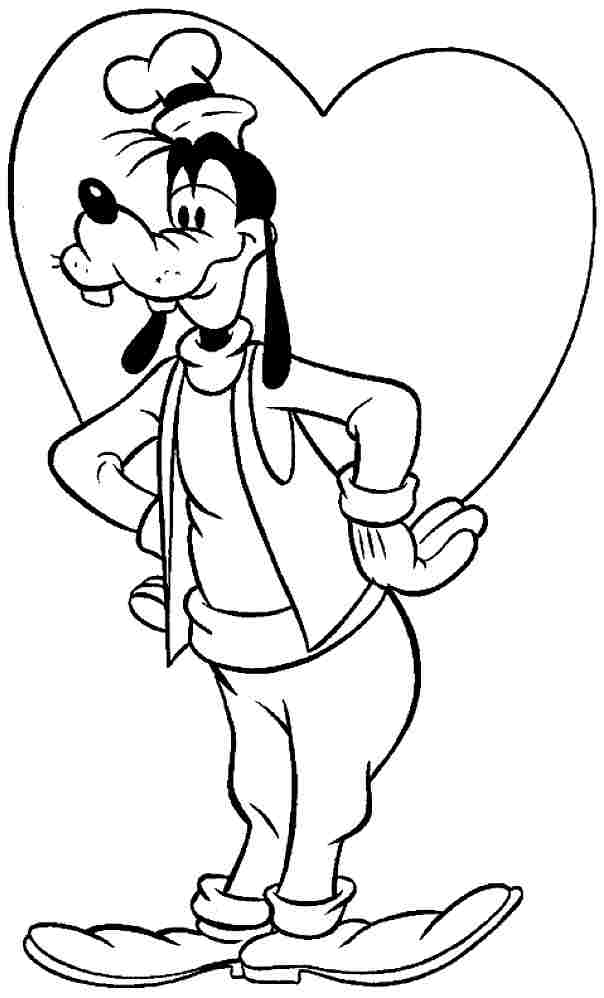 Cartoon Disney Goofy Colouring Pages Free For Boys & Girls #