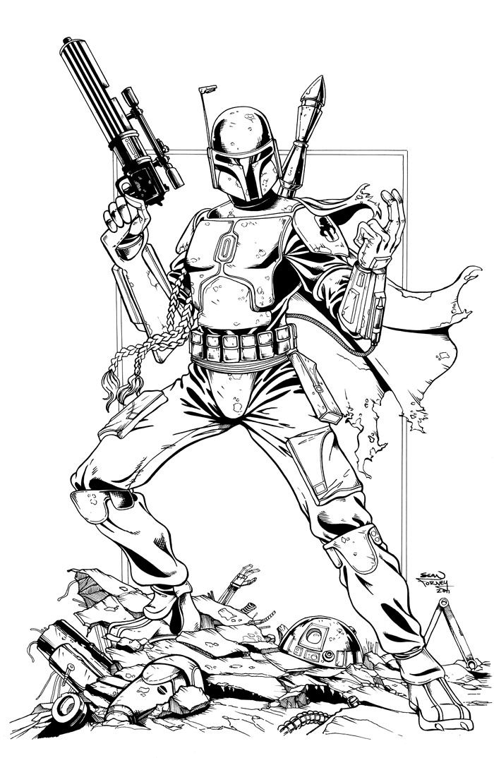 Star Wars Jango Fett Coloring Pages Coloring Home