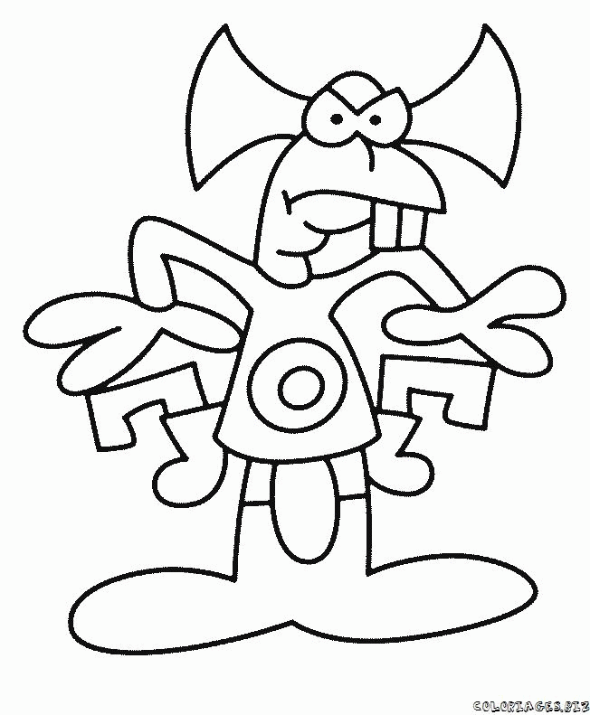 Alien baby Colouring Pages