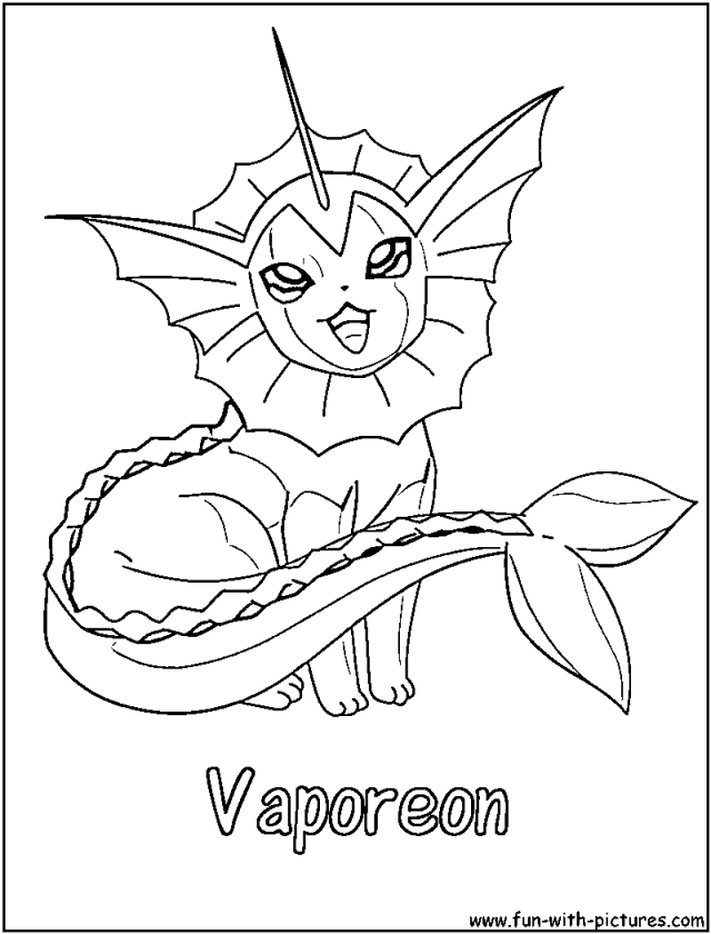 Vaporeon Coloring Pages Coloring Book Area Best Source For 225720 