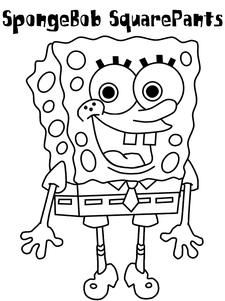SpongeBob With Sandy - SpongeBob Coloring Pages : Coloring Pages 