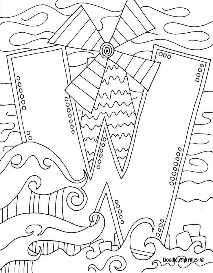 Letter Coloring Pages Doodle Art Alley | Printables