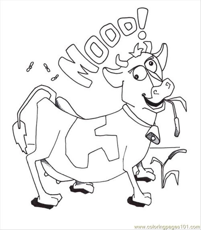 pages cow coloring page mammals printable