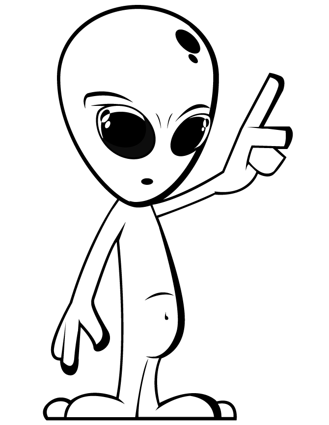 Cute Alien Coloring Pages Coloring Home
