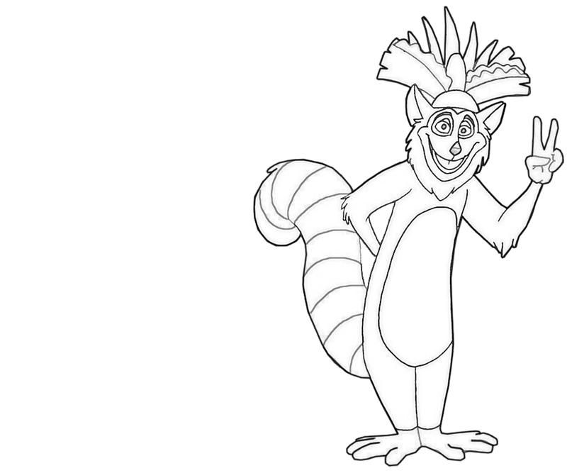 Madagascar Coloring Pages King Julien Coloring Home