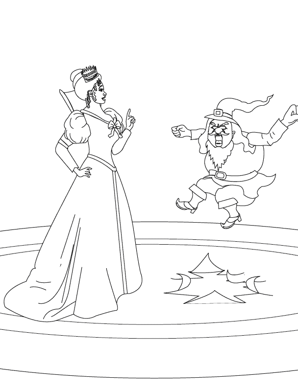 Coloring Pages - Rumpelstiltskin angry because he is defeated
