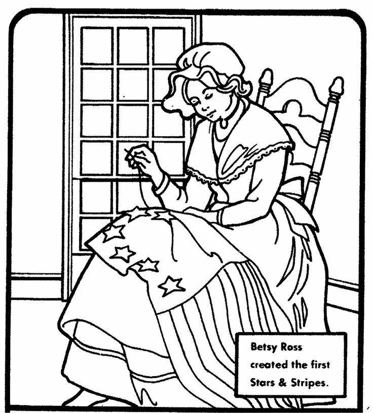 betsy ross coloring page | Coloring pages