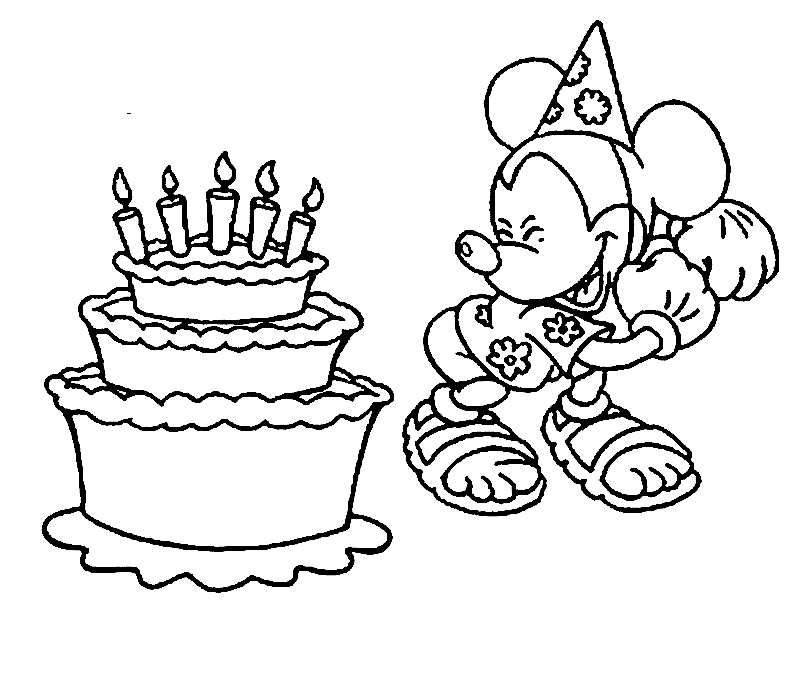 Disney Birthday Coloring Pages - Coloring Home