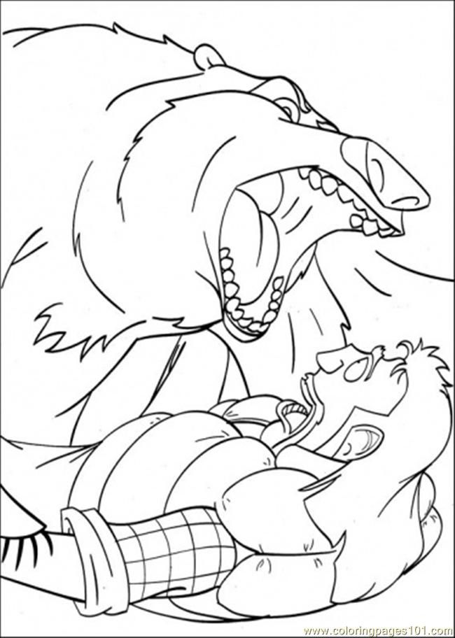 Coloring Pages Boog Gives A Roar To The Hunter (Cartoons > Open 