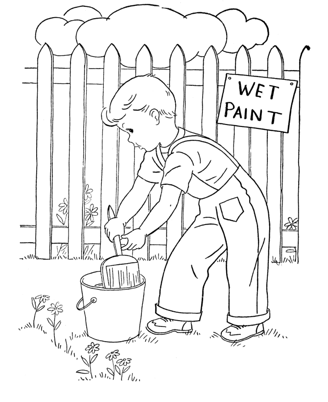 Painter kids Coloring pages for Boys | Color Printing|Sonic 