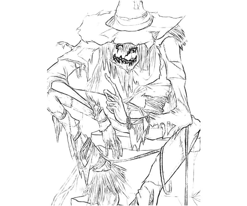 Scarecrow S Coloring Pages Batman Tattoo