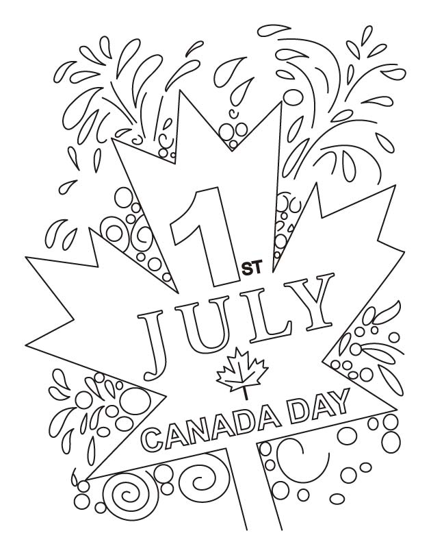 Canada Day Free Coloring Pages 2014, Coloring Sheets for Kids 