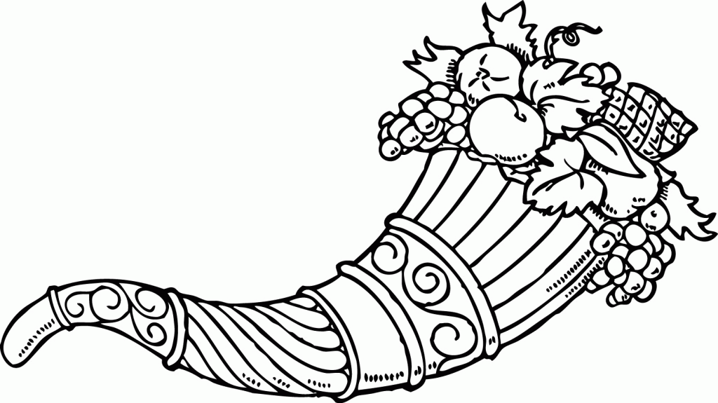 Cornucopia Coloring Page - Free Coloring Pages For KidsFree 