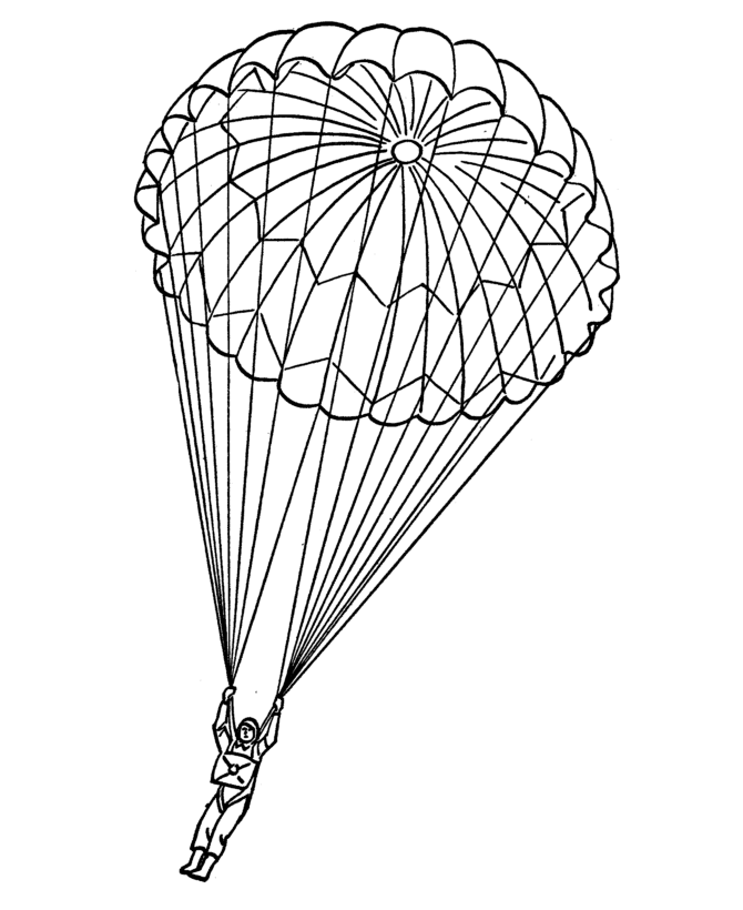 Parachute Coloring Pages - Coloring Home