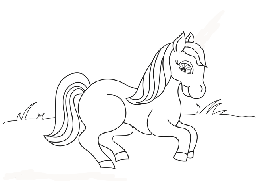cute horses Colouring Pages (page 2)