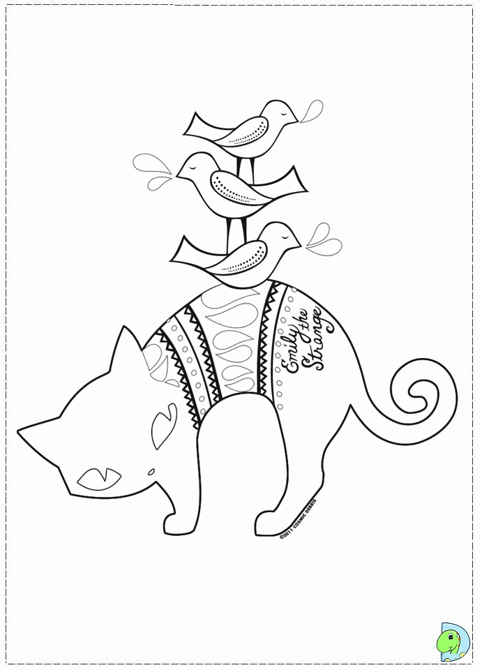 Emily The Strange Coloring page- DinoKids.