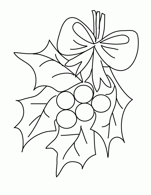 Mistletoe Coloring Page Coloring Home
