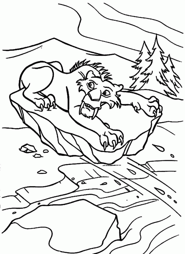 ice age coloring pages diego luna - photo #24