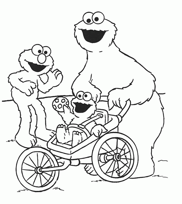 Cookie Monster Printable Coloring Pages Home Elmo Colouring