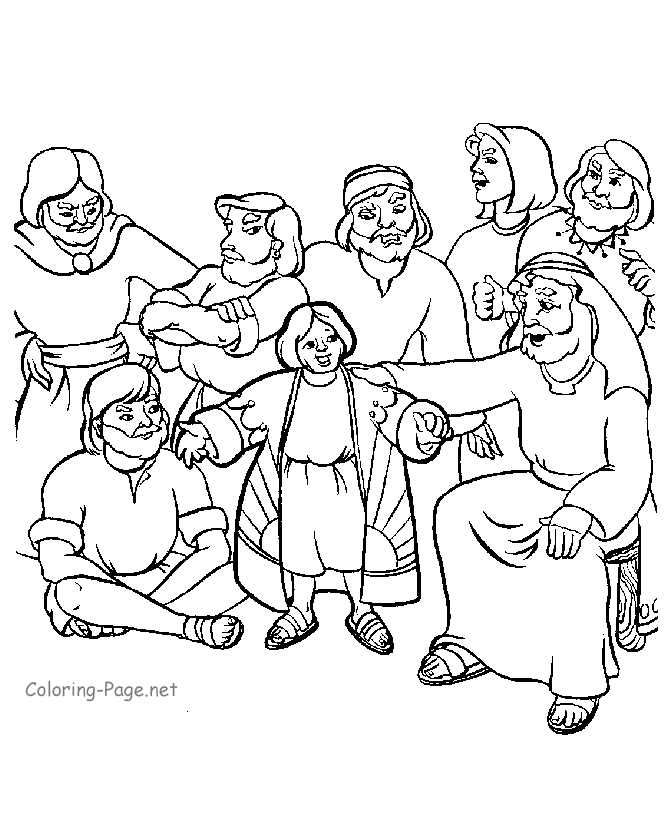 348 Cartoon Joseph And His Brothers Bible Coloring Pages for Adult