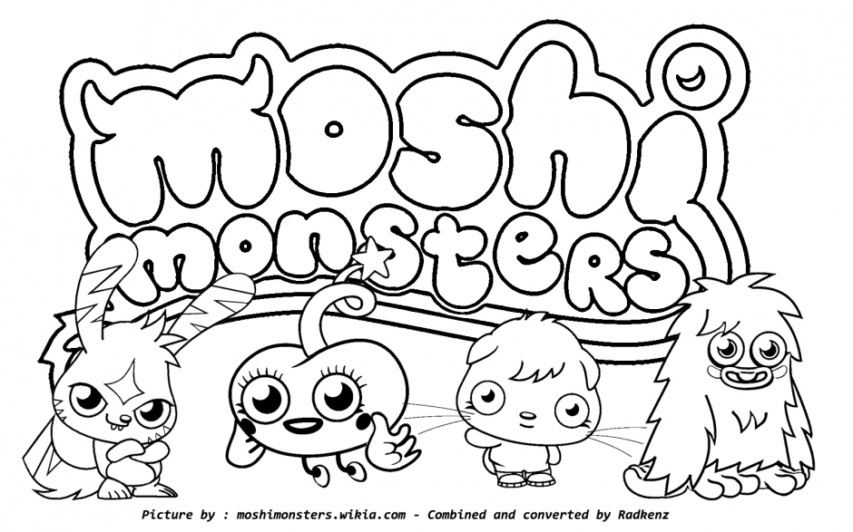 Moshi Monsters Coloring Pages Coloring Pages Yoall 139000 Moshi 