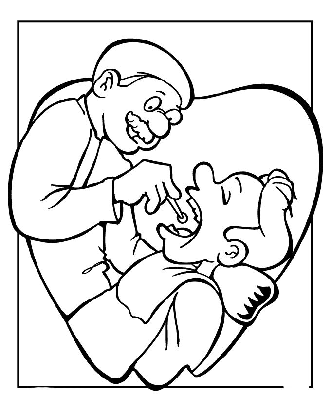 Dental Hygiene Coloring Books - Doctor Day Coloring Pages 