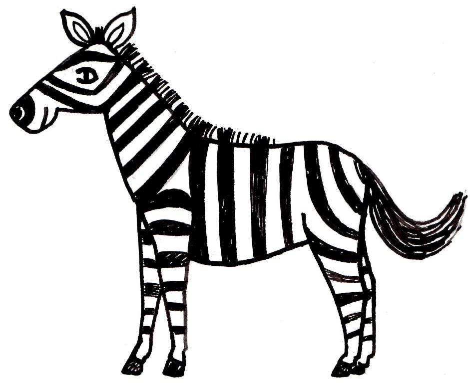 Cartoon Zebra Coloring Pages Printable Zebra Coloring