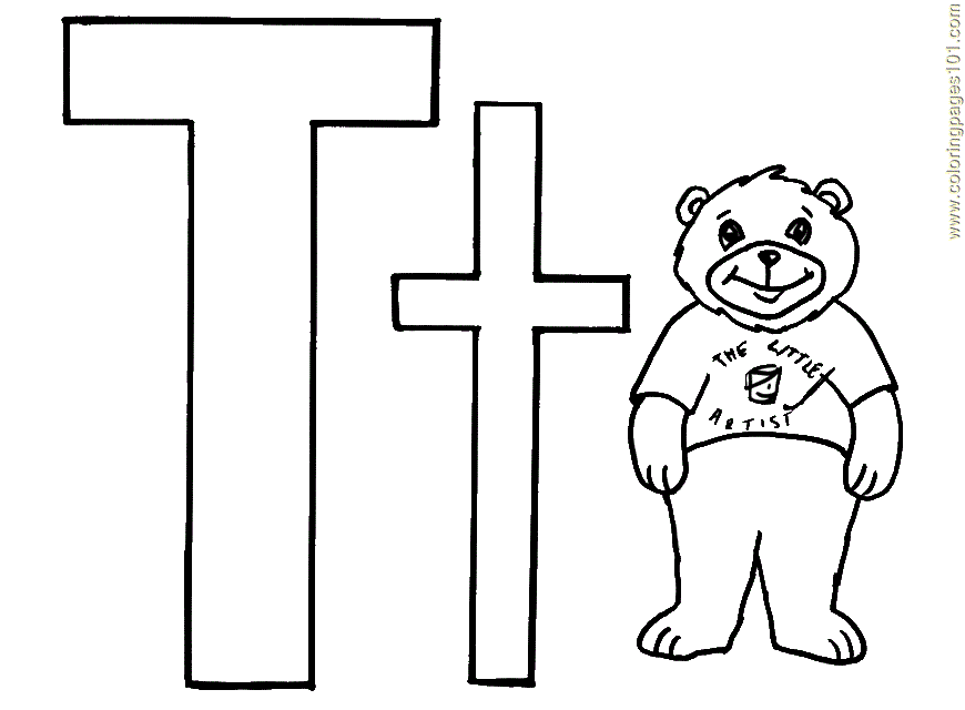 Coloring Pages Abc T (Education > Alphabets) - free printable 