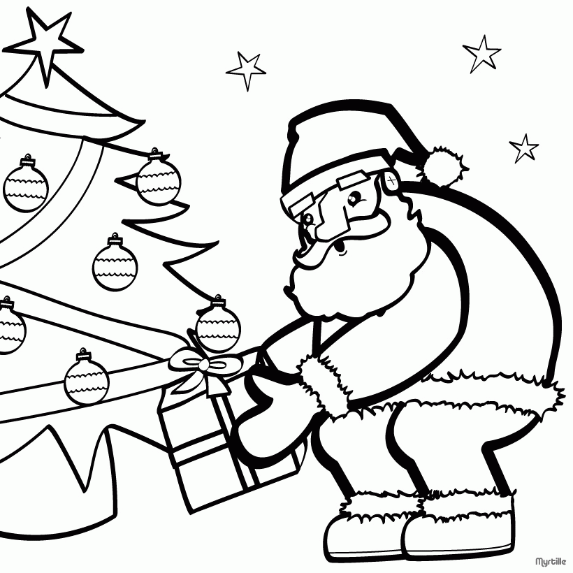 Santa Coloring Page | Coloring Pages