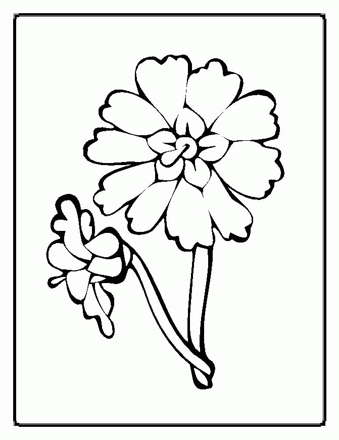 Simple Flower Coloring Page - Coloring Home
