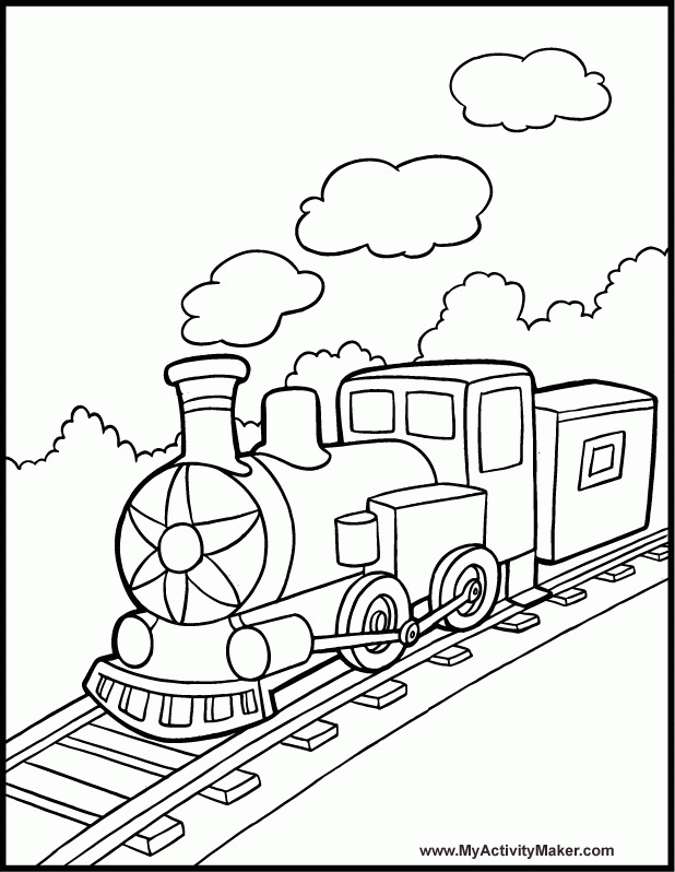 Printable Train Pictures Coloring Home