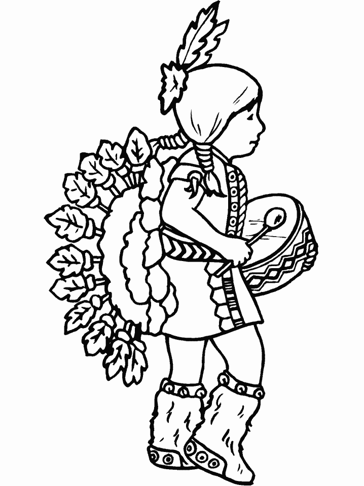 Printable Native4 People Coloring Pages - Coloringpagebook.com