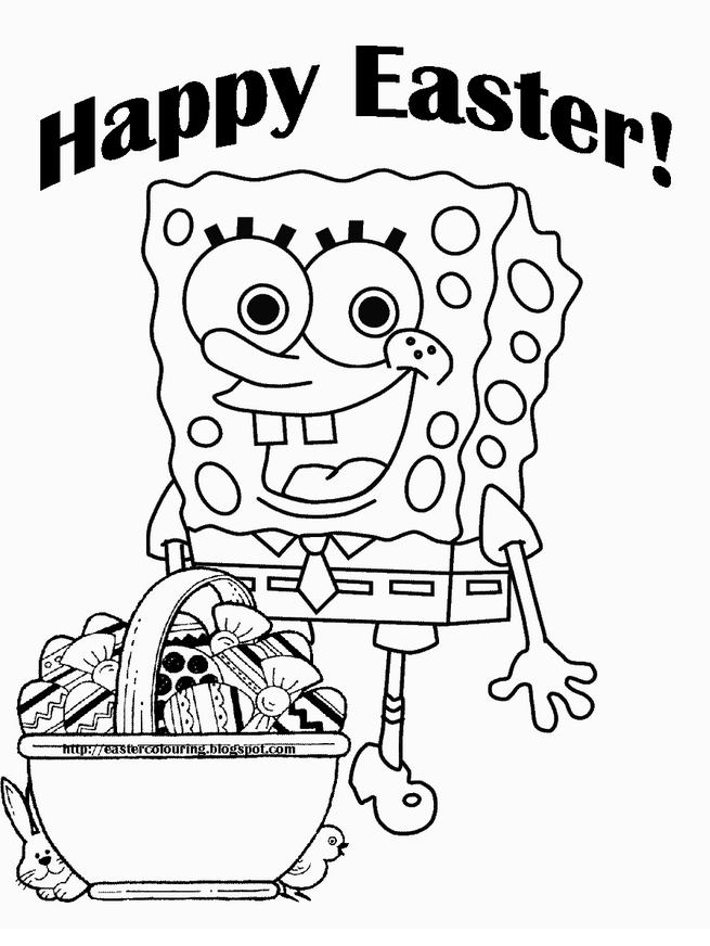 Spongebob Coloring Pages For Easter | Online Coloring Pages