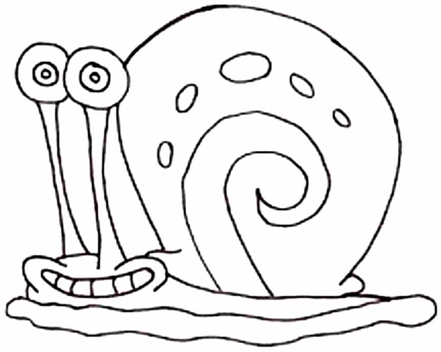 spongebob gary the snail Colouring Pages
