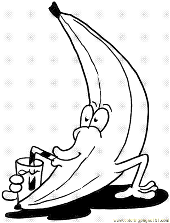 Banana Coloring Pages - Coloring Home