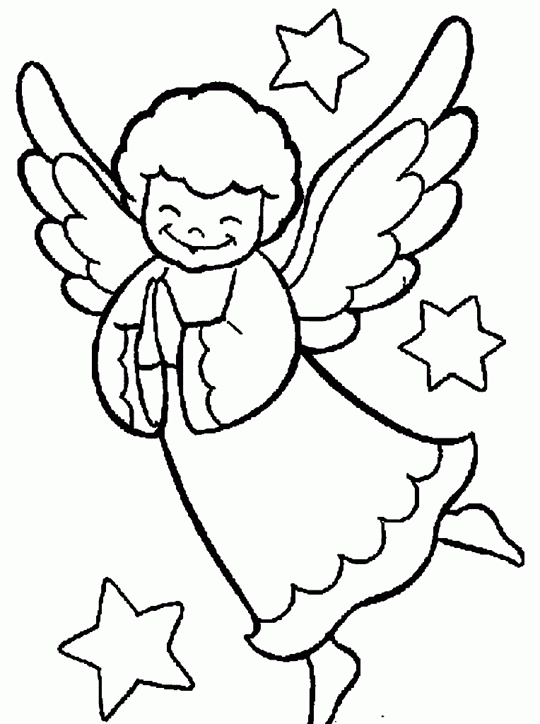 Download Christmas Angel Are Praying With The Stars Around 