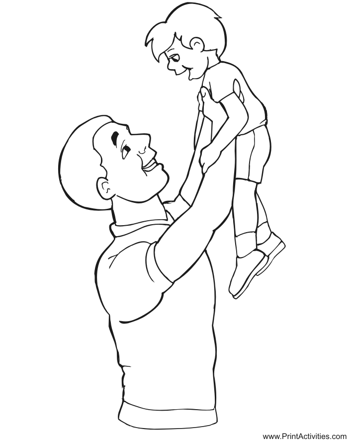 Fathers Day Coloring Pages Kids - Coloring Home
