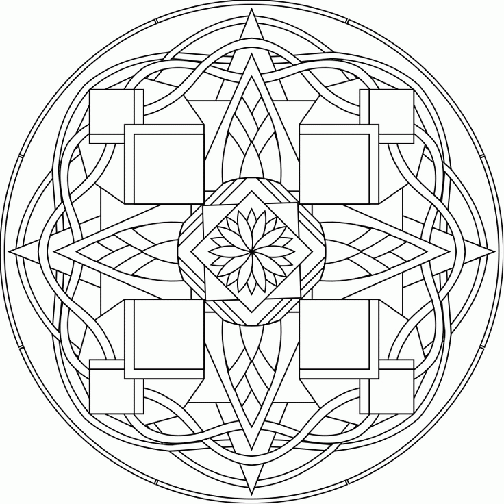 Another Spyderhouse mandala design. | Adult & Complicated Coloring Pa…